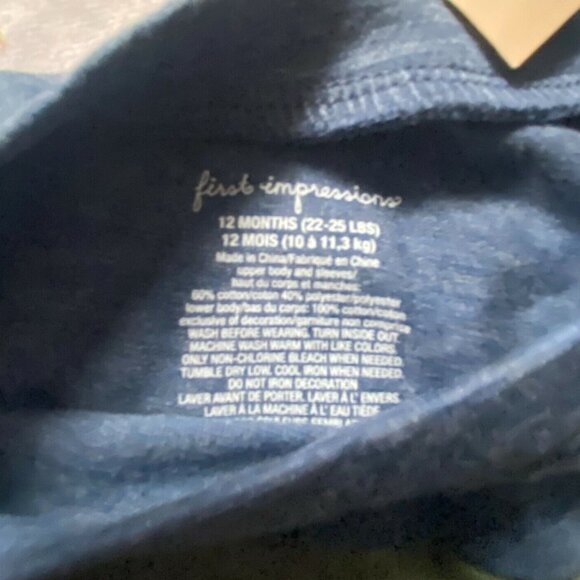 First Impressions Blue and Green Adventure Long Sleeve Tee - Picture 3 of 4